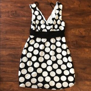 Black and white polka dot dress